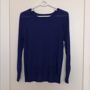 Zara semi sheer high low sweater